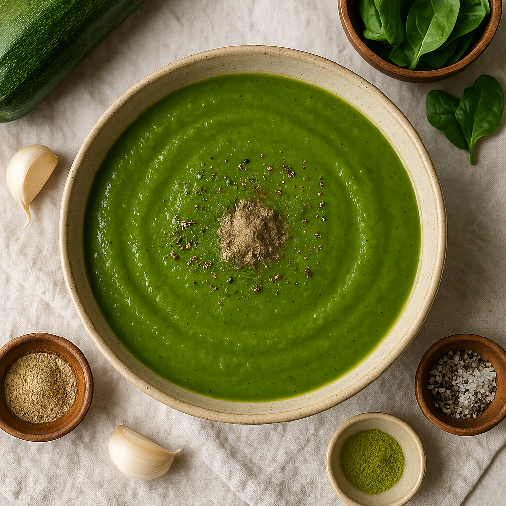 Soupe aux légumes verts guerriers