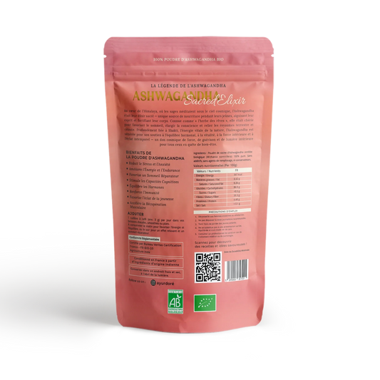Poudre d'ashwagandha biologique